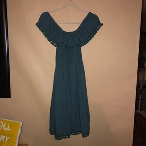 Cecico Green Off the shoulder Dress